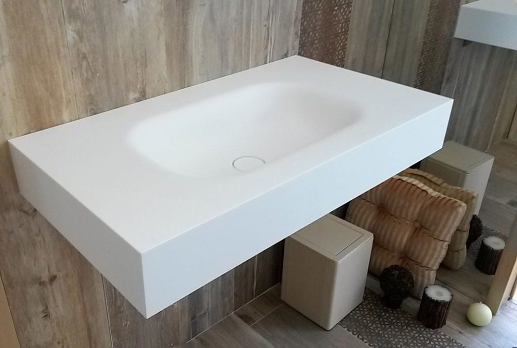 lavabo in corian installazione